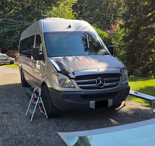 Van's windshield replaced - Fleet Account